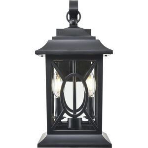 Allbert 2 Light 16.25 inch Powder Coated Black Outdoor Wall Sconce